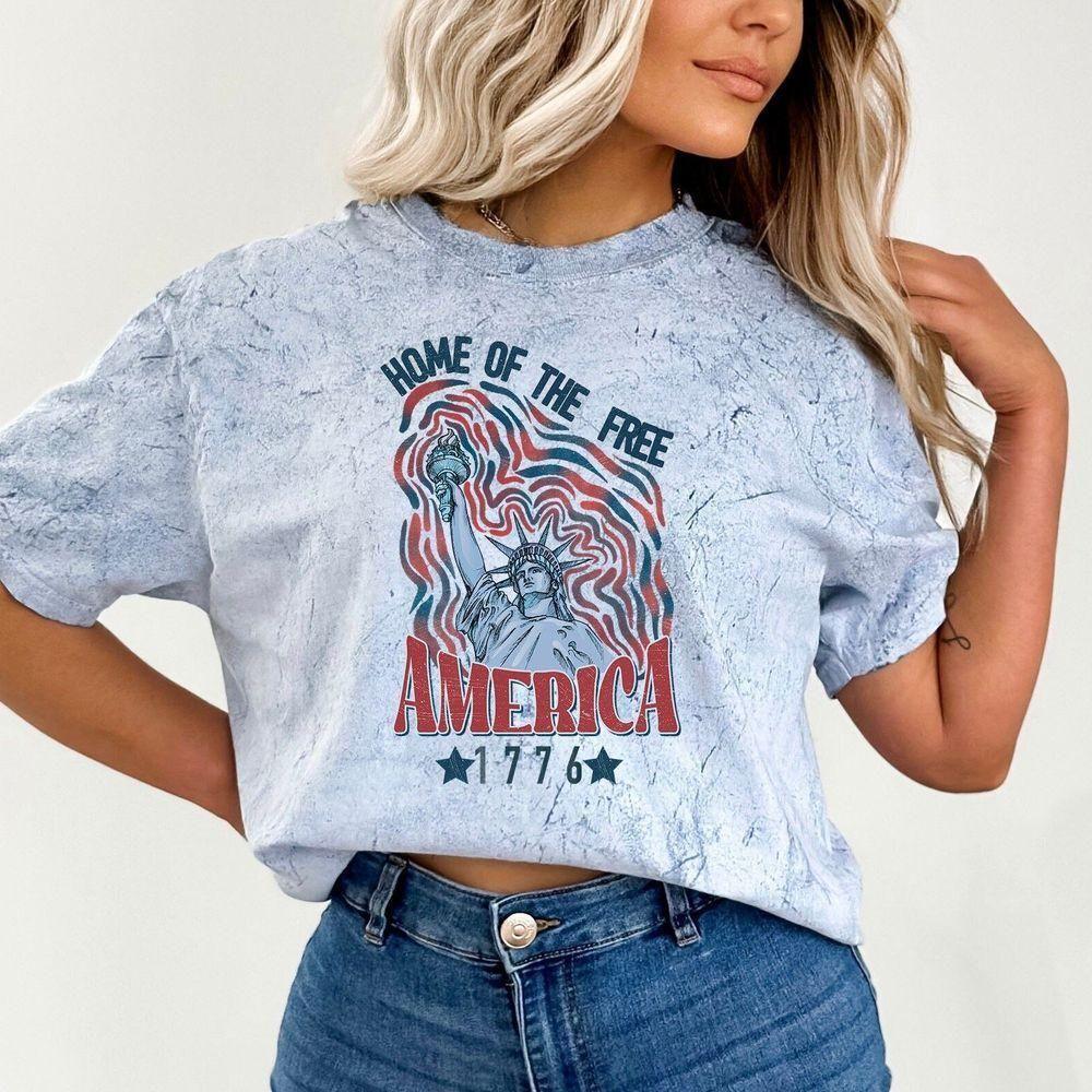 Retro Home Of The Free American 1776 Tie Dye Vuitino Merch